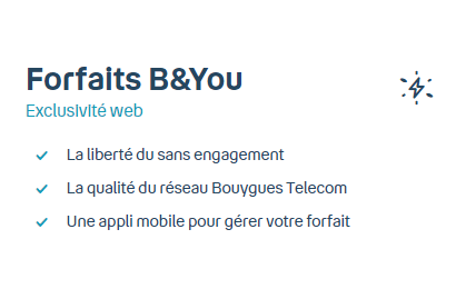 Avis sur les forfaits mobile B&You Bouygues Telecom