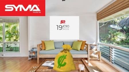 Illustration du prix du forfait 5G Syma