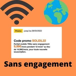 Souscrire au forfait 70 Go Orange avec le code Soleil22