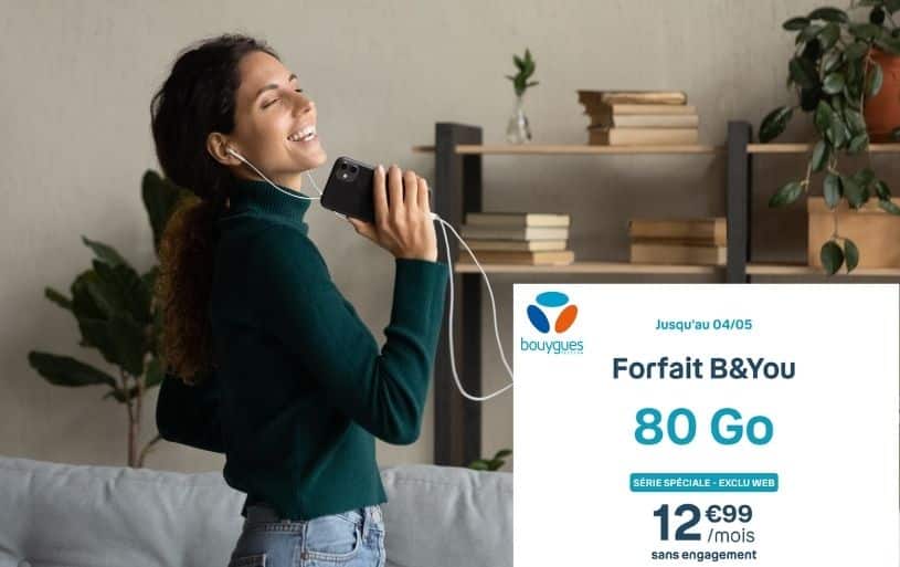 B&YOU écrase la concurrence avec ce forfait 80 Go à 12,99€ jusqu’au 04/05 !