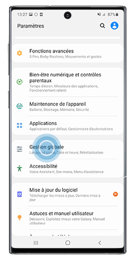 Réinitialiser un Samsung