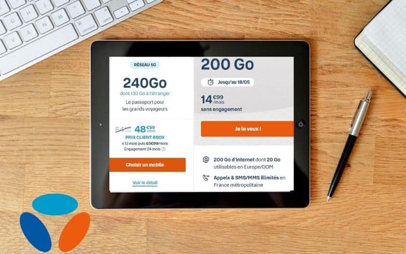 Les forfaits 200 Go commercialisés par Bouygues Télécom