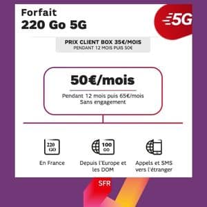 Le Samsung Galaxy S22 avec le forfait 220 Go SFR