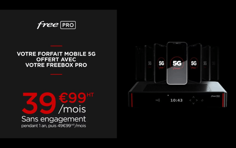 Le pack Freebox pro + forfait mobile pro