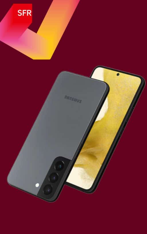 Samsung Galaxy S22 vue de côté, 5G Week SFR