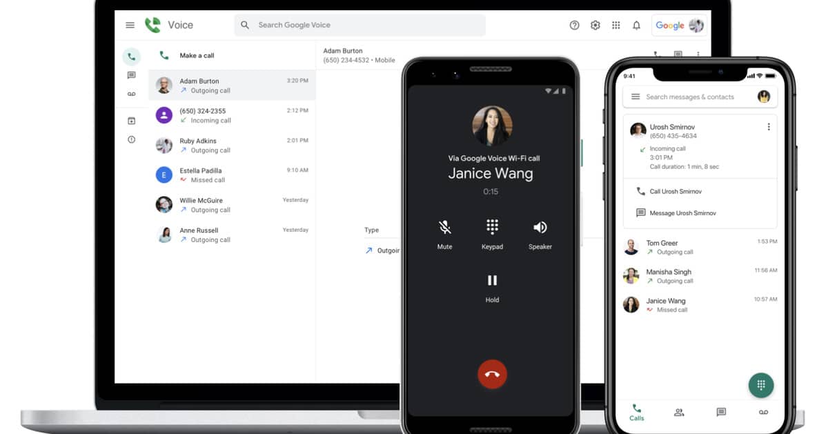 Interface de Google Voice