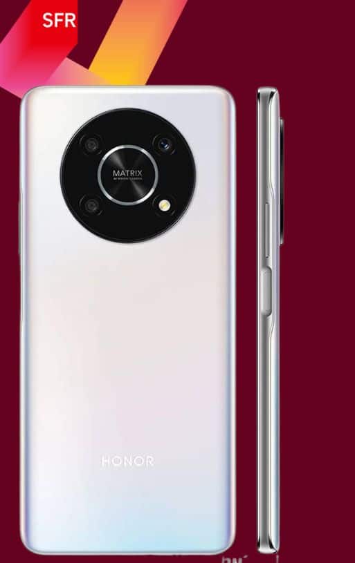 Honor Magic4 Lite 5G vue arrière et côté, 5G Week SFR