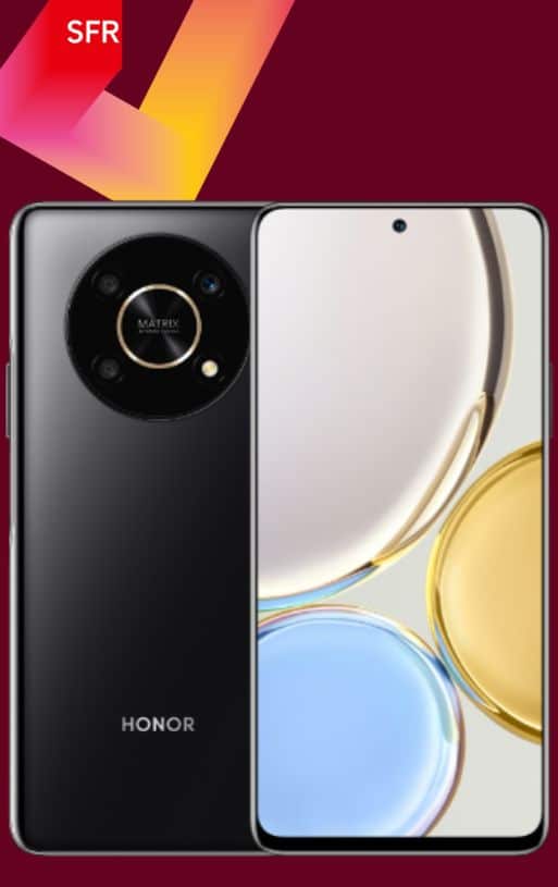 Honor Magic4 Lite 5G vue avant et arrière, 5G Week SFR