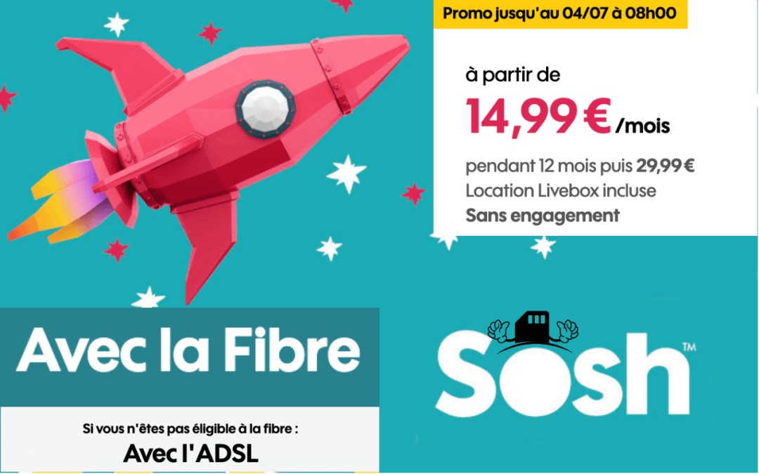 La boîte Sosh tombe sous les 15€/mois grâce à cette offre folle !