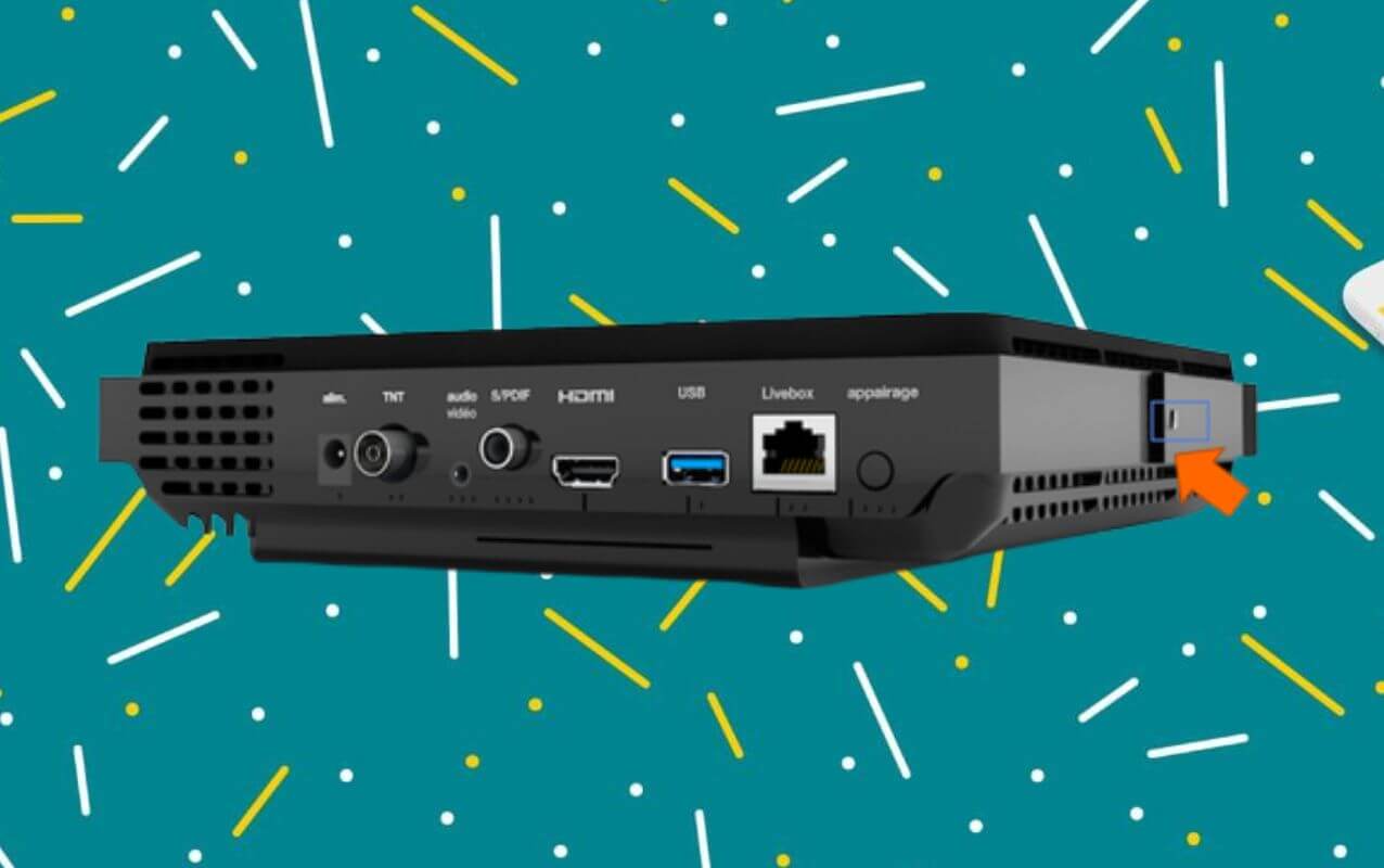 Offre boîte Sosh : décodeur TV4 orange vue arrière