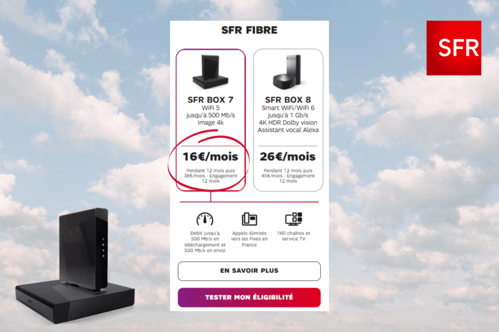 Offre SFR starter à seulement 16€ par mois !