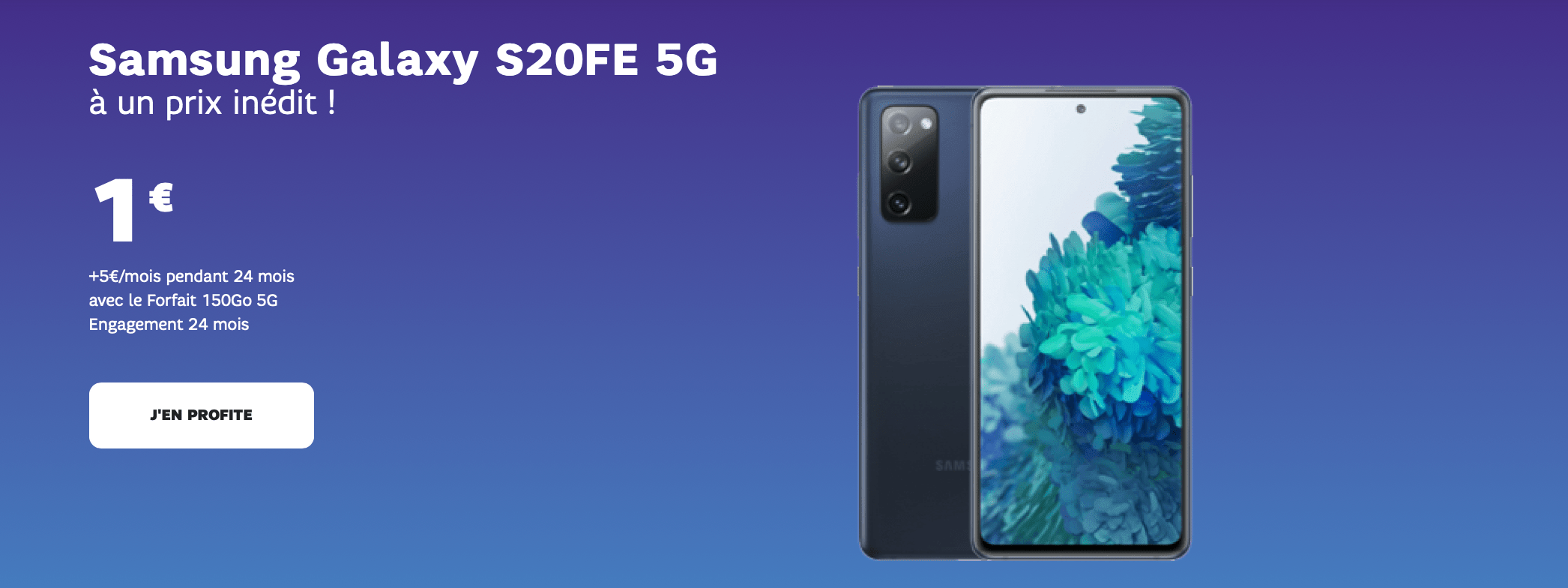 Offre promo : Le samsung s20 FE 5G à 1€ chez SFR