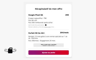 Forfait 90 Go avec Google Pixel 6a à 1€