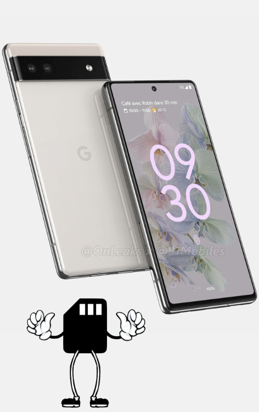 Google pixel a6 vue de côté, offre SFR