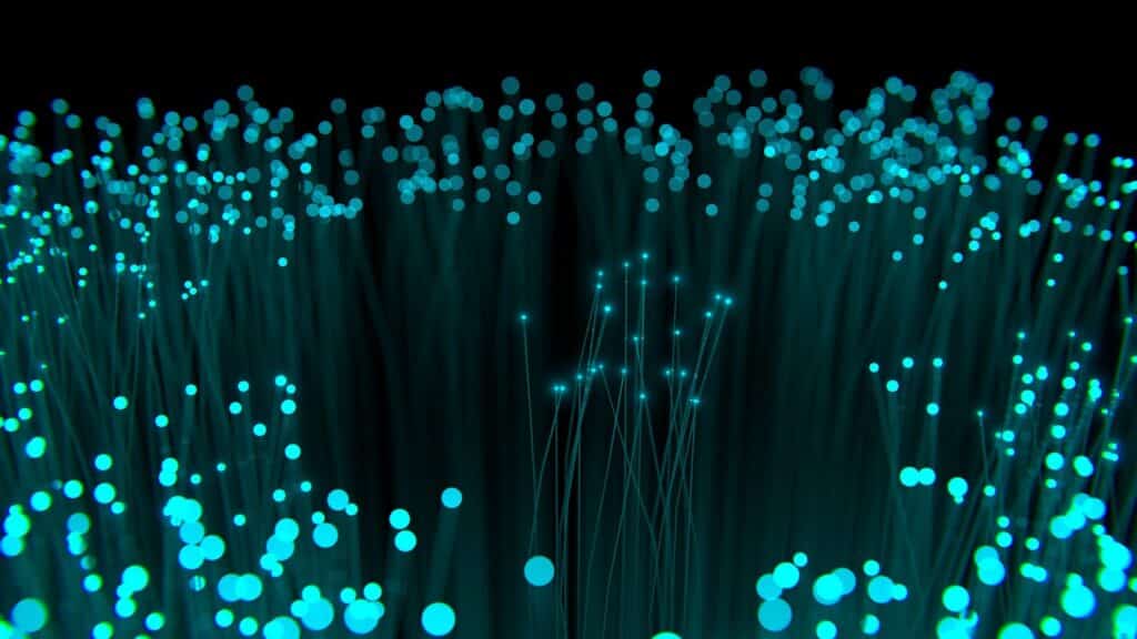 Illustration de fibre optique lumineuse