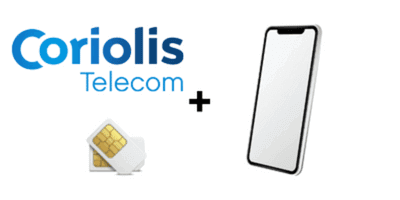 Logo Coriolis Telecom + téléphone