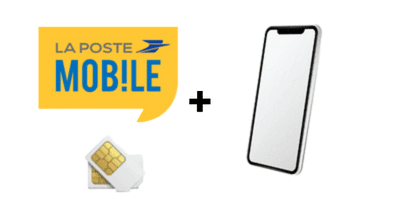 Logo la Poste Mobile + téléphone