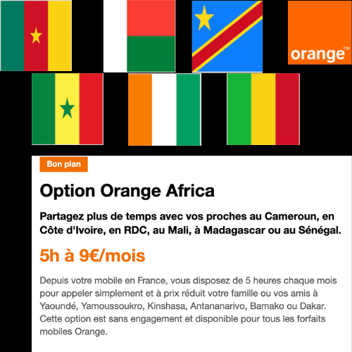 Présentation de l'option Orange Africa