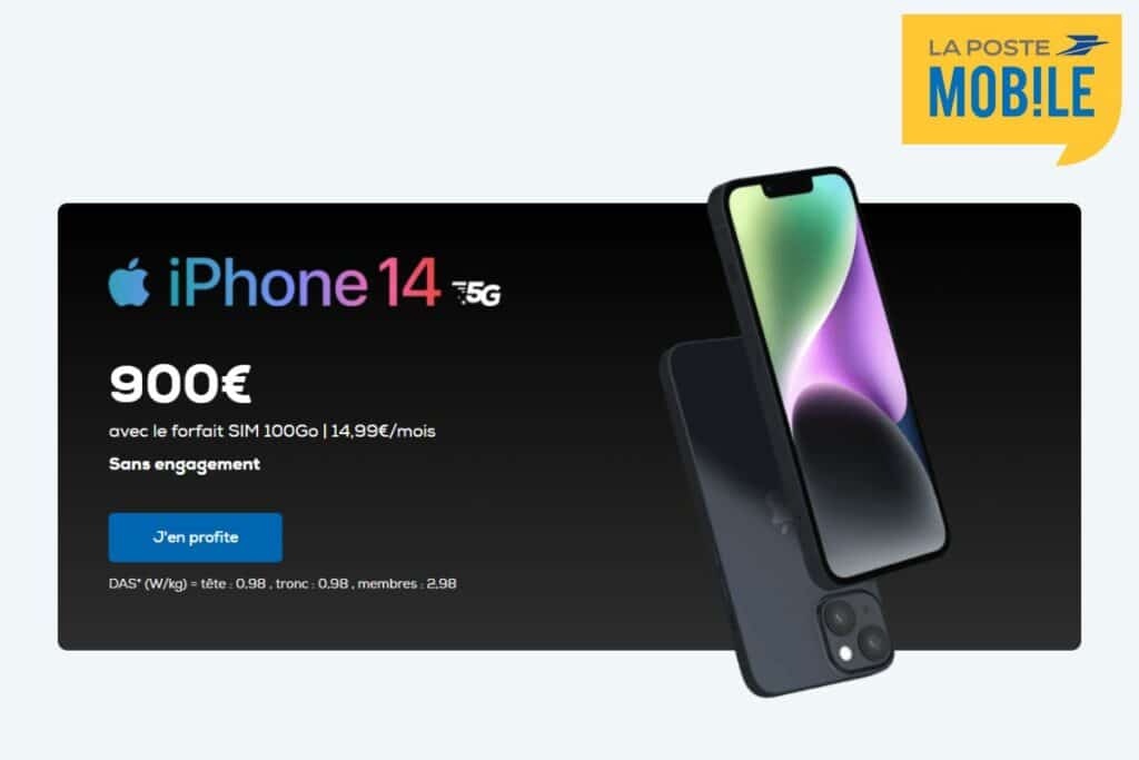L'offre de La Poste Mobile avec un iPhone 14