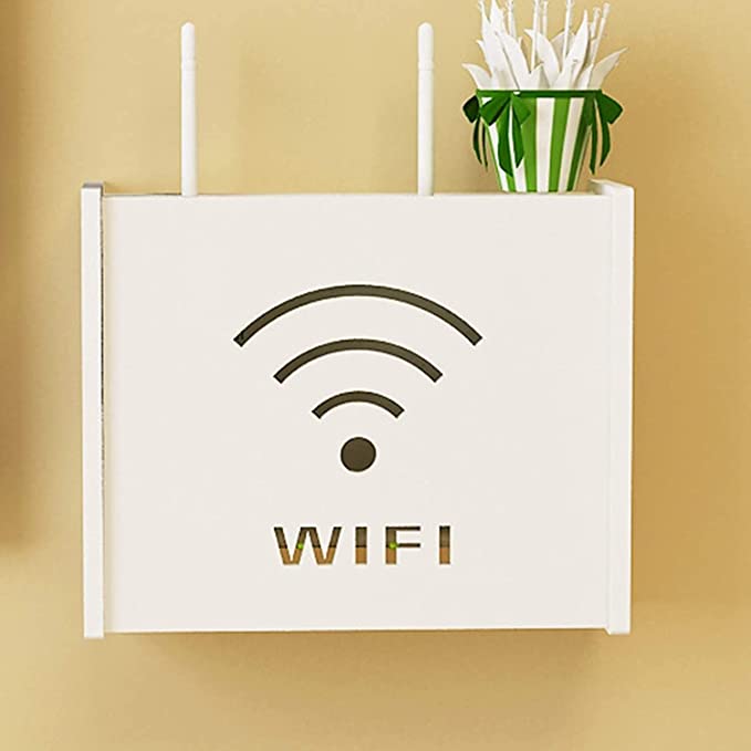 Une boite de rangement pour box internet wifi à accrocher au mur