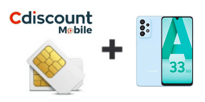 Logo cdiscount mobile avec samsung a33