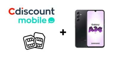 Logo cdiscount mobile avec samsung a34