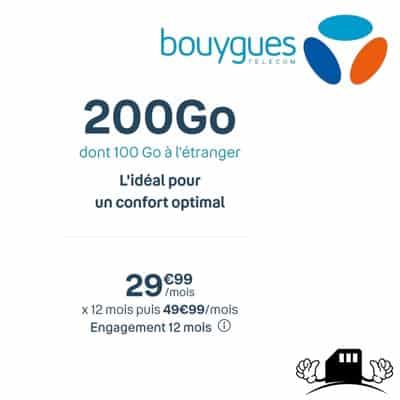 L'offre Bouygues pour avoir un forfait 160 Go.