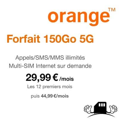 L'offre Orange pour bénéficier d'un forfait 160 Go.