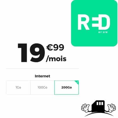 Le forfait 160 Go avec l'opérateur Red by SFR.