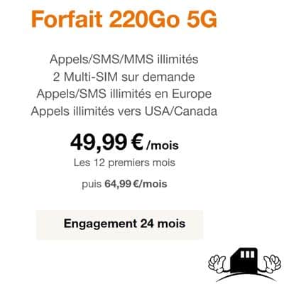 Le forfait 500 Go chez Orange.