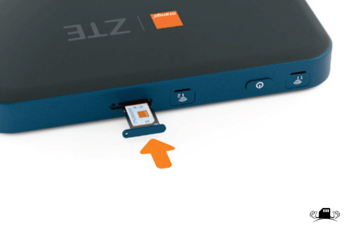 Vue de côté de la box 5G Orange (Airbox)