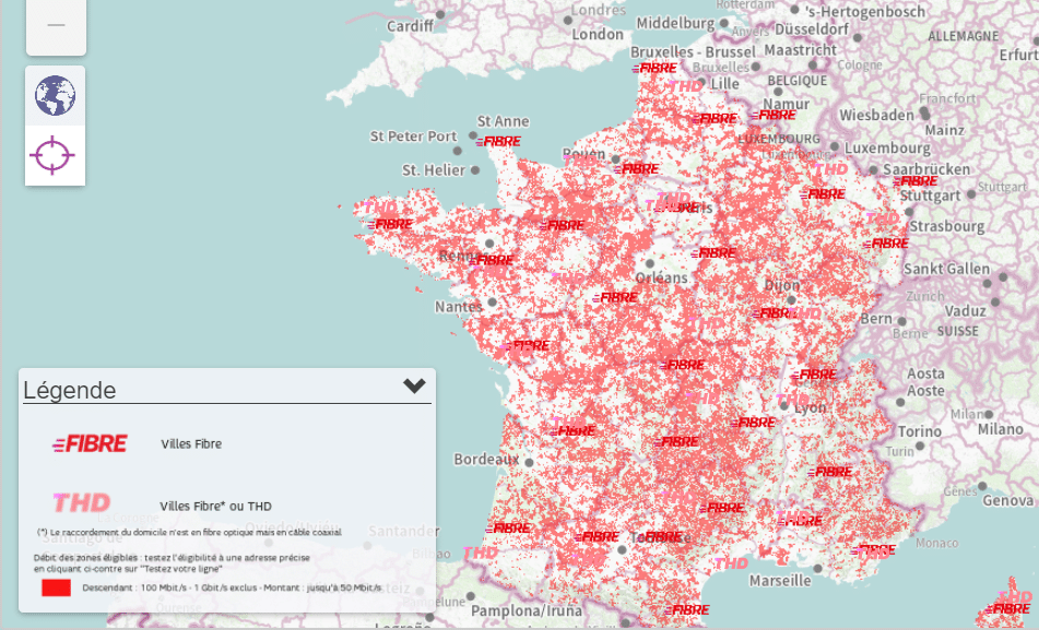 carte couverture sfr fibre