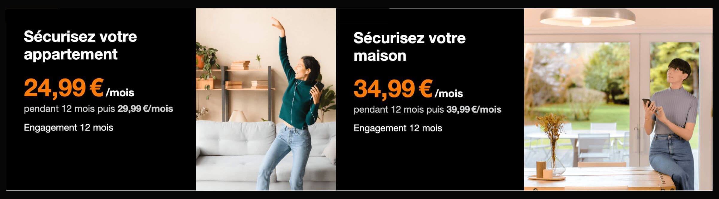 Tarifs des alarmes Orange maison protégée