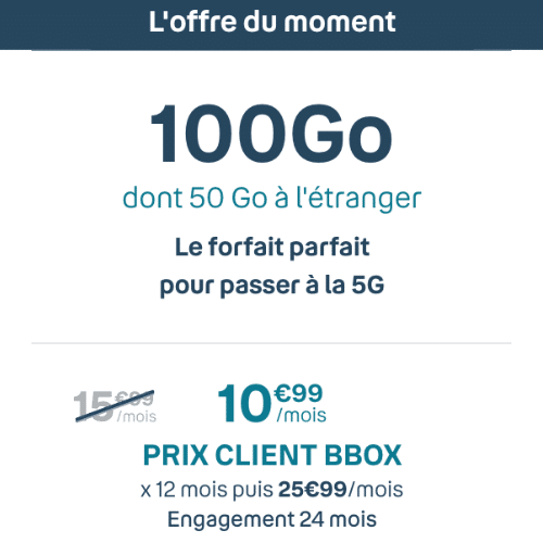 L'offre 100 Go pour les french days Bouygues telecom