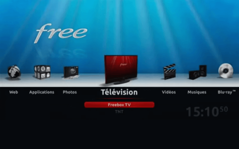 Interface TV de la Freebox révolution