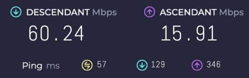 Résultats des tests de débits de la 4G Box de Free effectués dans le jardin