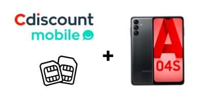 Logo cdiscount mobile avec samsung a04s offert