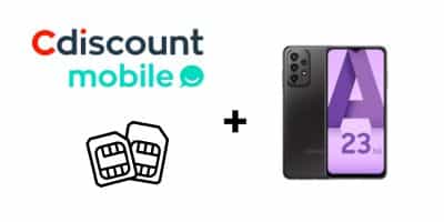 Logo cdiscount mobile avec samsung a23