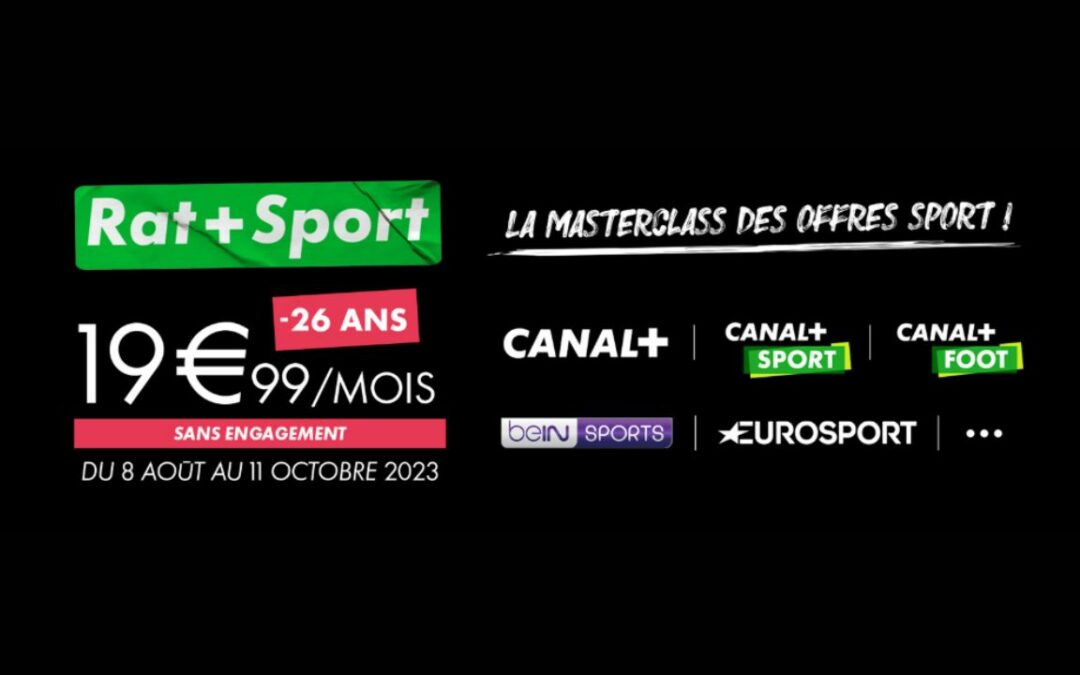 Moins cher qu’un café : Canal lance l’offre RAT+ SPORT réservée aux moins de 26 ans !