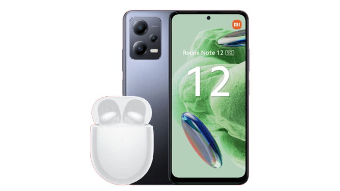 Le Redmi Note 12 et les Buds 4 dans l'offre "Pack 1er smartphone"