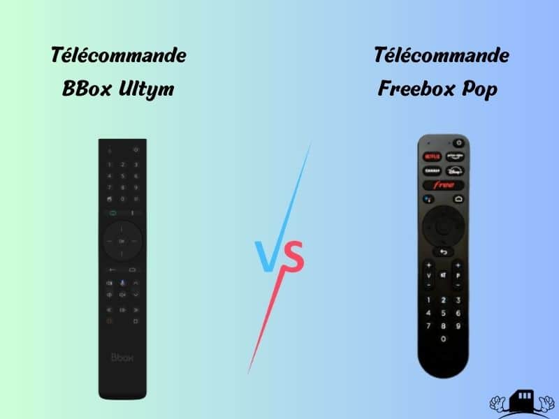 Comparatif des télécommandes TV de la Bbox Ultym et de la Freebox POP