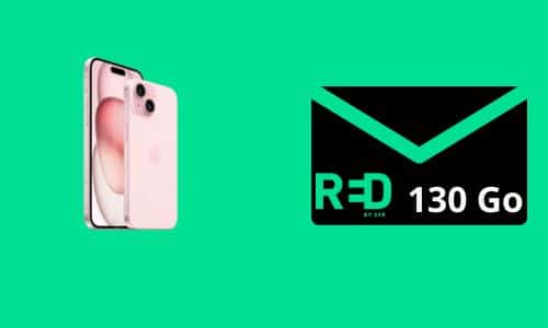 Le forfait 130 go avec iPhone 15 de RED by SFR