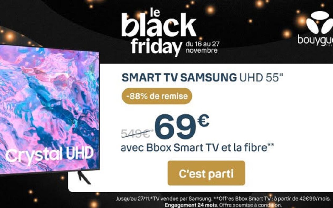 Des remises jusqu’à 88 % chez Bouygues sur des Smart TV