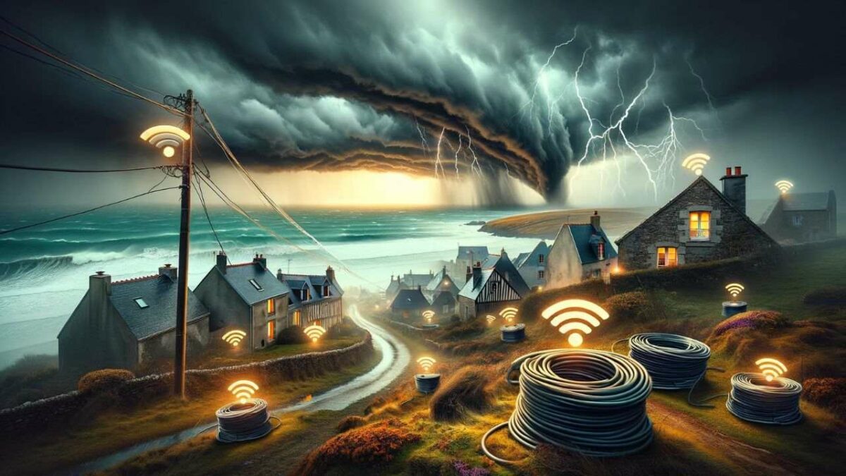 Coupure internet après les tempêtes en Bretagne.