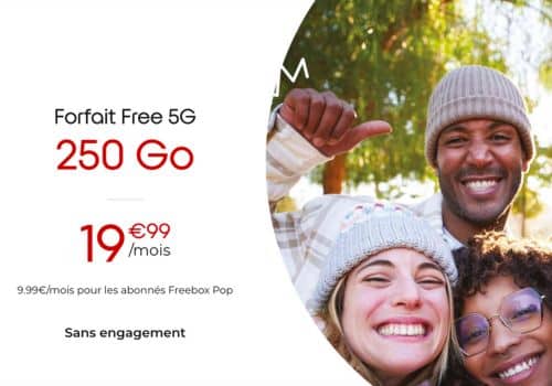 Le détail du forfait mobile 250 Go free