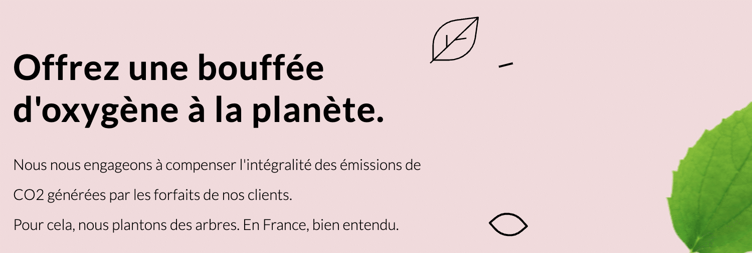 Les forfaits Prixtel sont neutres en CO2