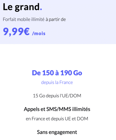 forfait illimité le grand prixtel